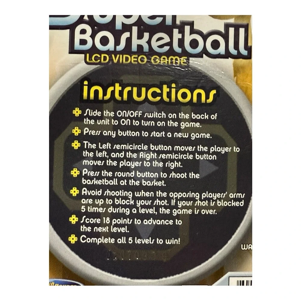 Vintage Super Basketball LCD Game by Techno Source Pocket Size